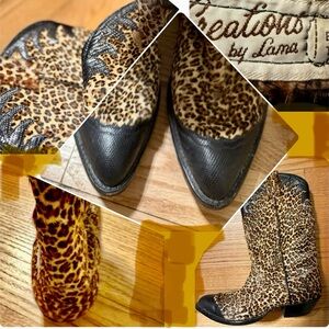 Gorgeous Tony Lama Leopard Hair  Women's Western Boots